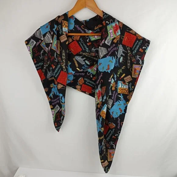 Vintage 1998 Nicole Miller Nordstrom Shopping Fashionista Silk Scarf
